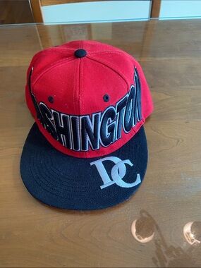 City Hunter Washington DC Red & Black Snapback Hat